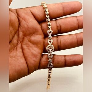 Gold plated bracelet fo women imitation diamond